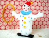 ONE Vintage Clown And Hoop Plastic Cake Topper