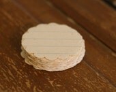 36 Vintage papers Scalloped Edge Circles