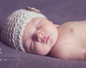 Button hat for baby in three sizes - perfect for photo prop