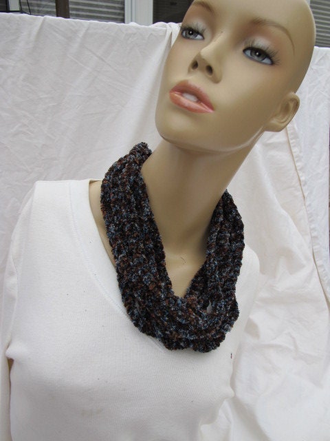 SALE - Bohemian Chain Link Cowl/Circle Scarf/Infinity Scarf (2037)