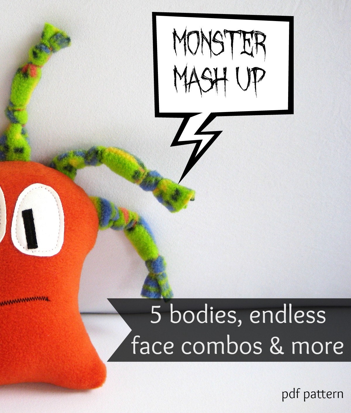 Monster Mash Up Pattern- INSTANT DOWNLOAD PDF