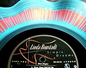 LIND RONSTADT Simple Dreams - Hand Painted Recycled Record Bowl - Free Shipping