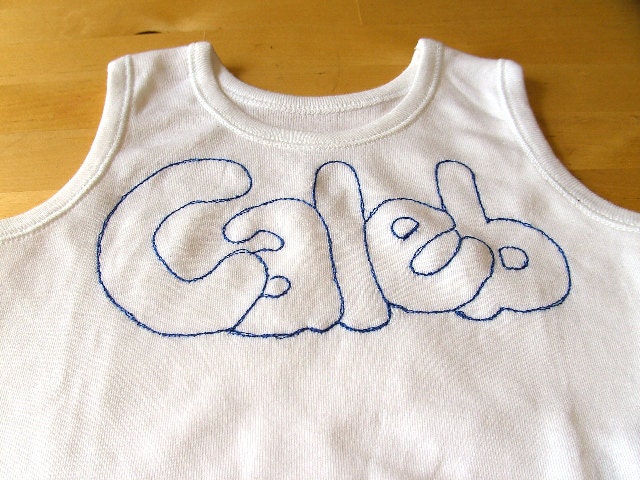 Custom Name Baby Vest, Choose Name, Font, Colour