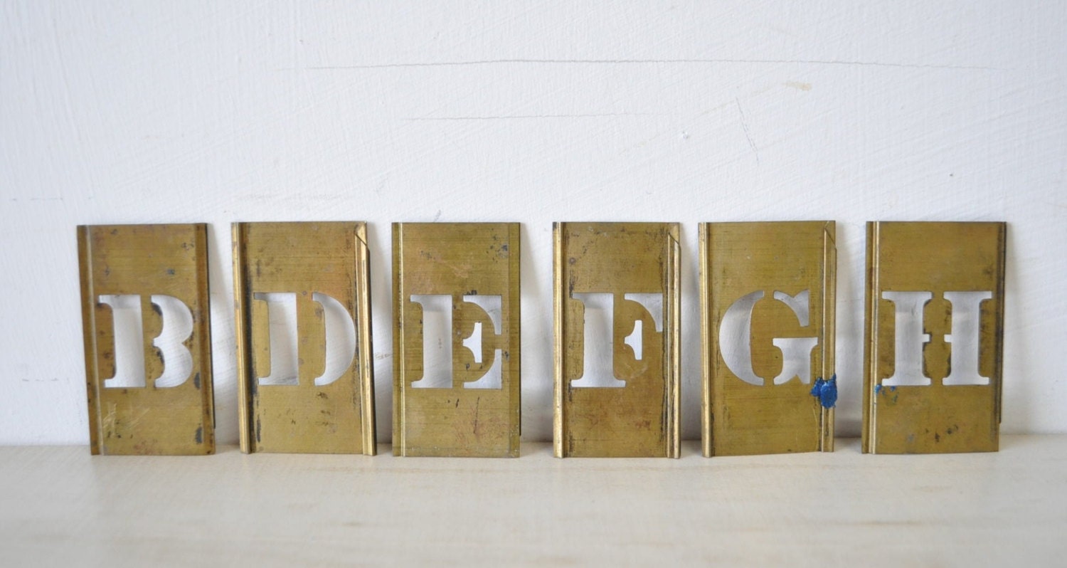 Vintage Gold Metal Stencils for Craft Projects, Art Projects, Home Decor