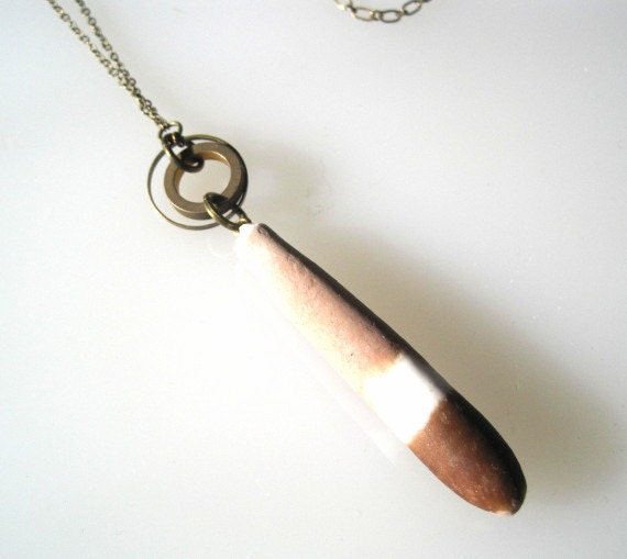 Tiger Stripe Sea Urchin Spine Necklace