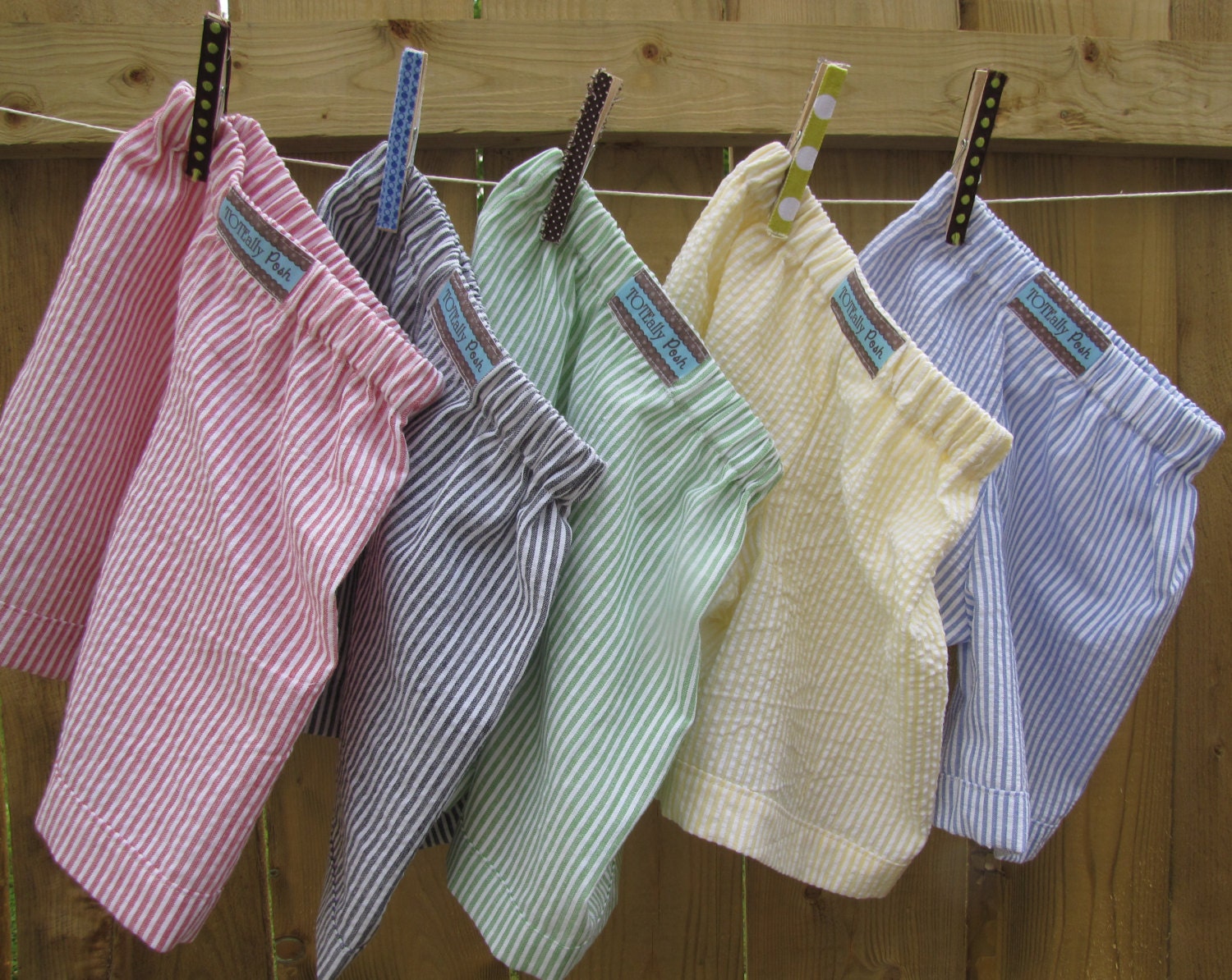 Boys Seersucker Shorts- You Pick the Color- size 5-8