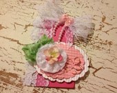Shabby Chic, Mother's Day Tag, Gift Tag, Assemblage Art, Mixed Media, Package Topper, Scrapbooking, Collage, Birthday