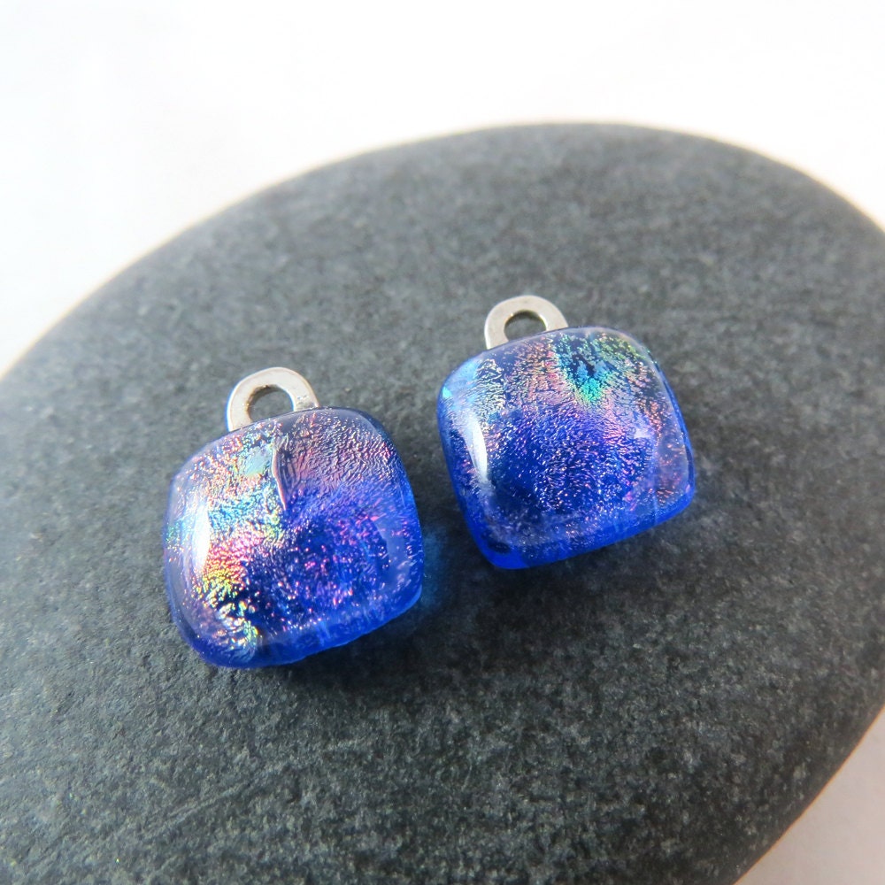 Multicolored Square Glass Beads for Interchangeable Earrings Hoops - DIY Earrings - Make Your Own