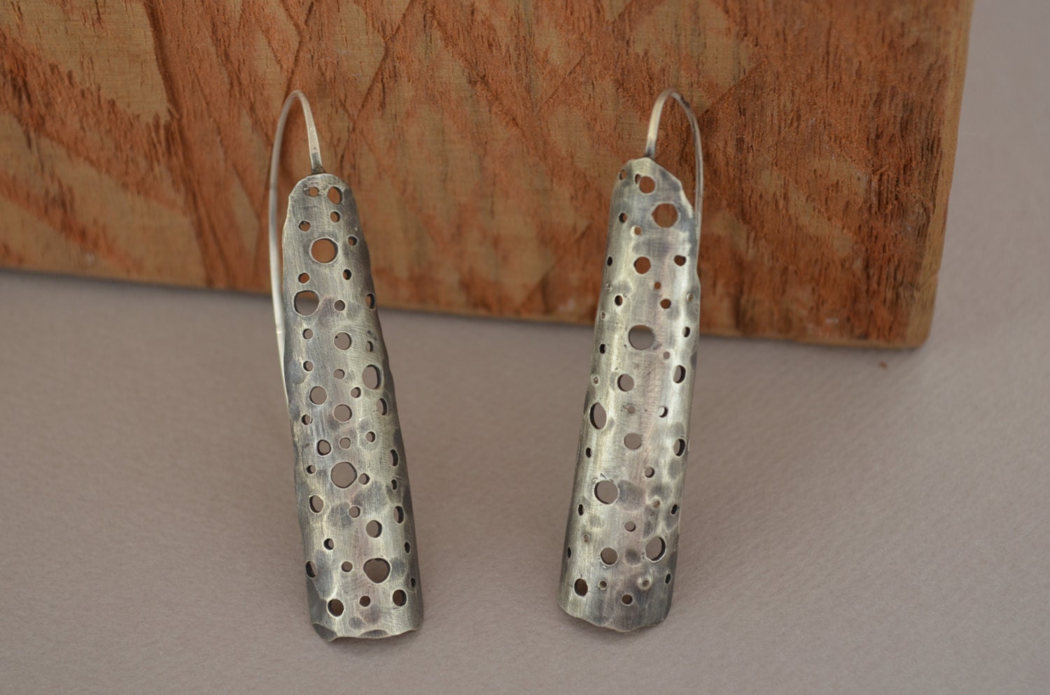 Sterling Silver Holey Dangle Earrings