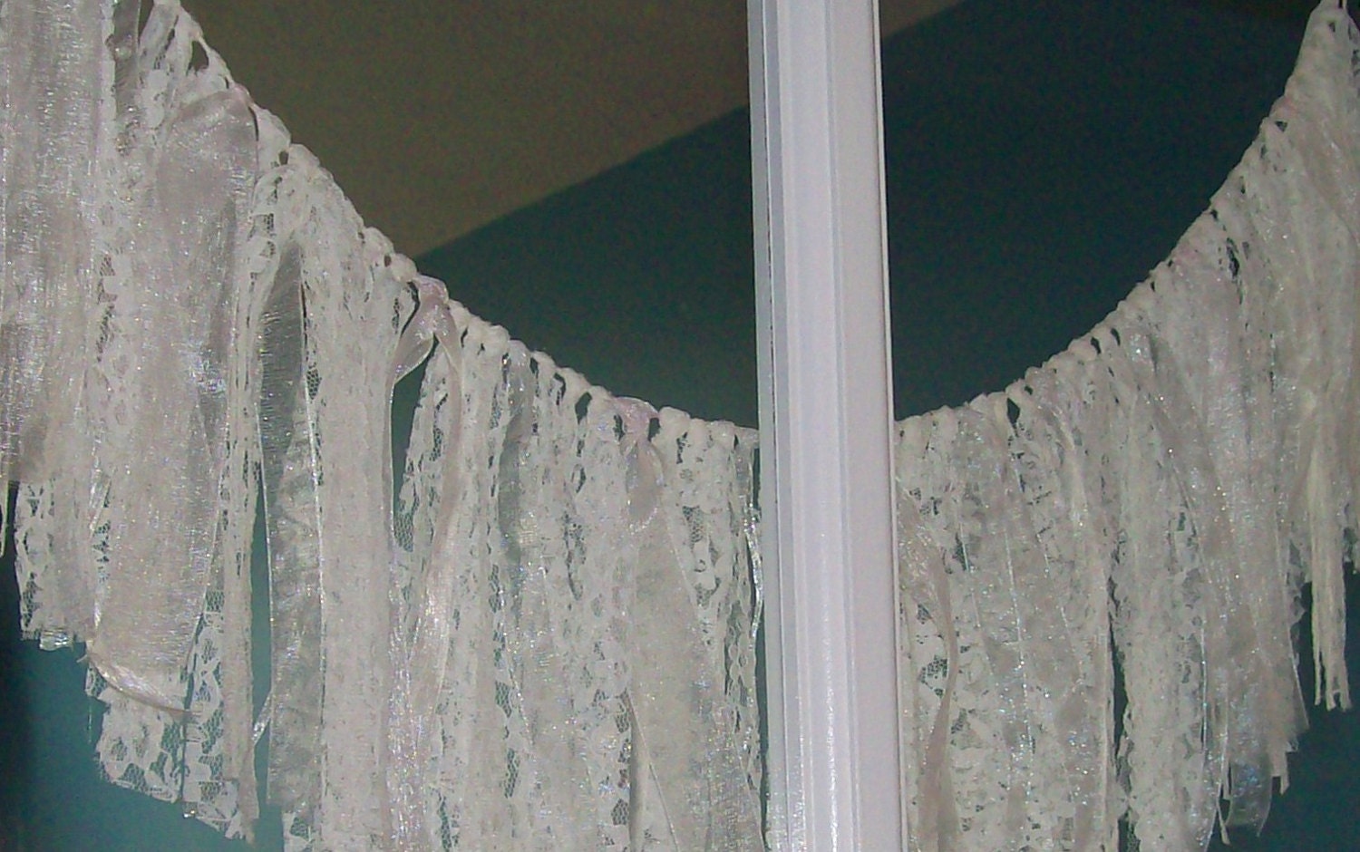 Wedding Garland, Shabby Chic Garland, French Cottage, Anthropologie Inspired Garland, Window Valance, Rustic Garland, Beach, Vintage