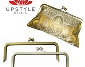 10 Metal Purse Frames - 8" x 3"- Clutch Purse Frame - Your Choice of TWO Finishes