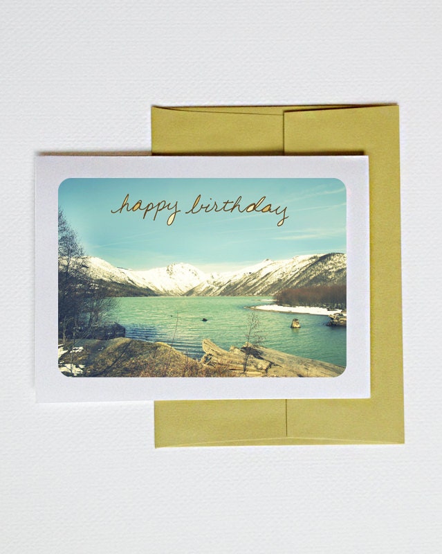 Happy Birthday / Mount St. Helens - blank greeting card