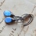 Labradorite Earrings Oxidized Sterling Silver Wire Wrapped Gemstone