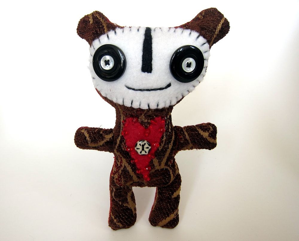 Basil - an original bear monster doll