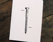 Funny love sex card, Wanna screw later