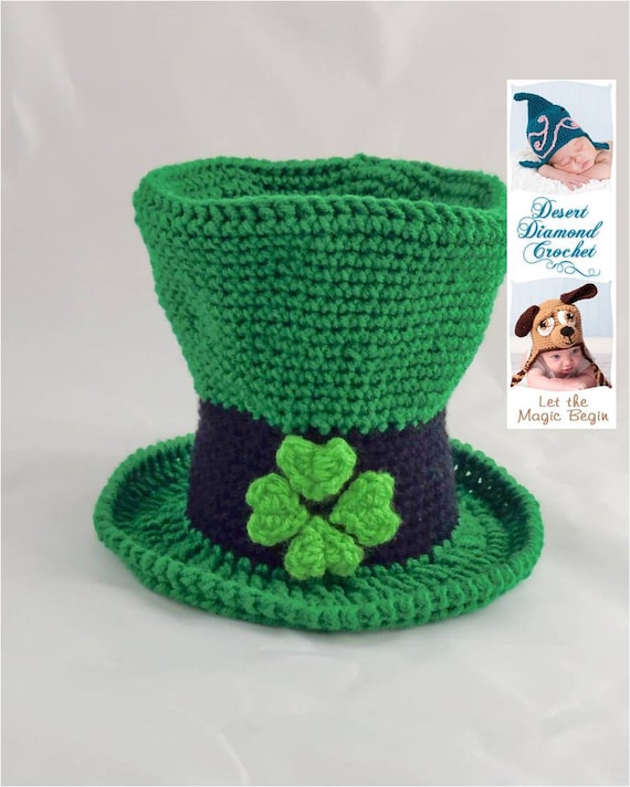 Crochet Pattern 078 - Lucky Leprechaun Hat - All Sizes