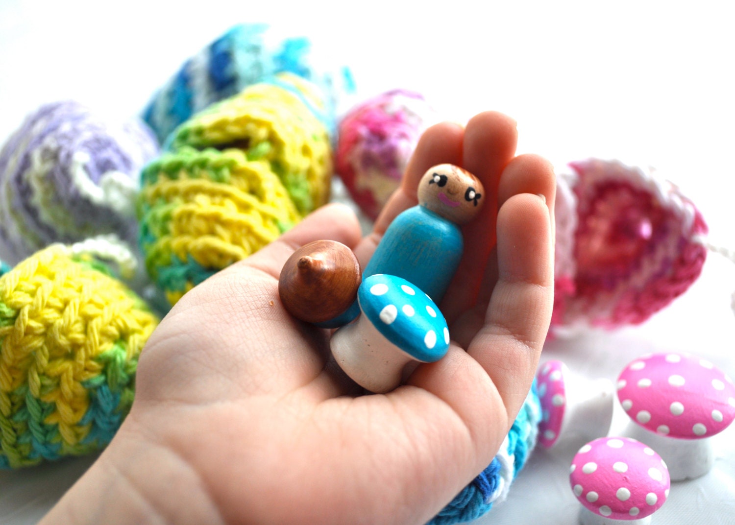 Easter Spring - Fairy Surprise Set (3) in a Cotton Egg- Waldorf Toys