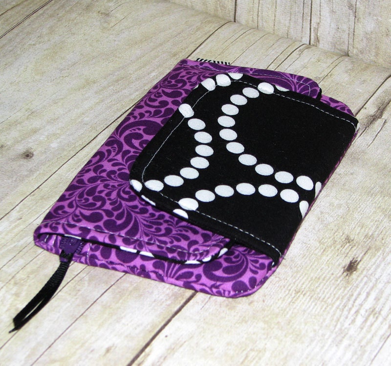 Fresh n Trendy Zipper Wallet   - Plum black Purple Bracelet - FREE SHIPPING