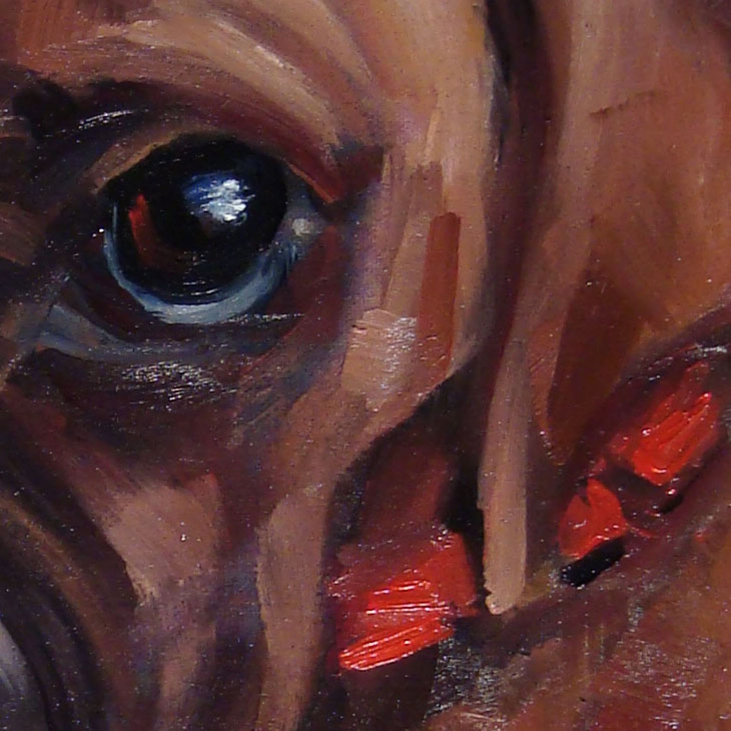LoverNotFighter, custom Pet Portrait Oil Painting by puci, 10x10"