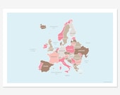 Map of Europe (pinks and browns)