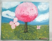 Cherry Blossom Tree on a windy day