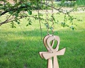 Wood Ankhs w Copper Chain