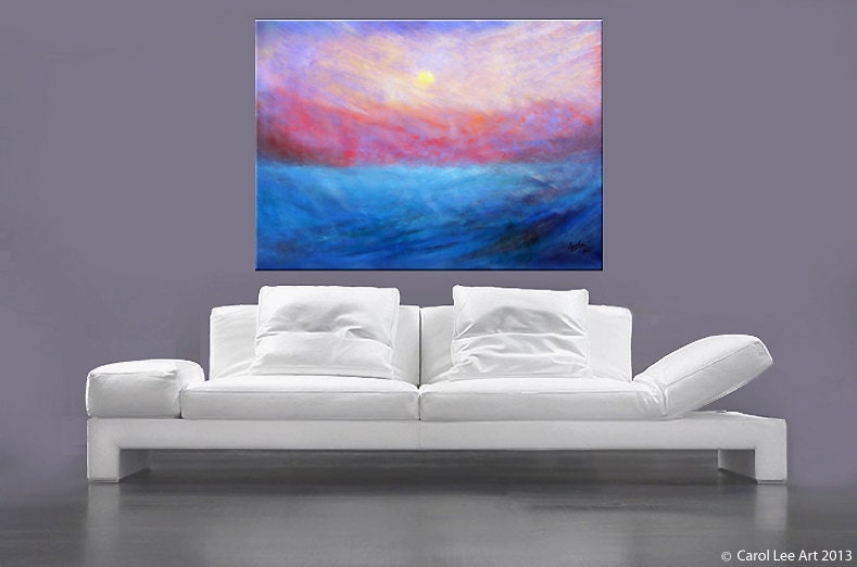 HUGE ORIGINAL oil painting canvas art contemporary abstract modern fine art leearte - Carol Lee Art Studio