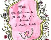 Mother's Day Card - Illustrated