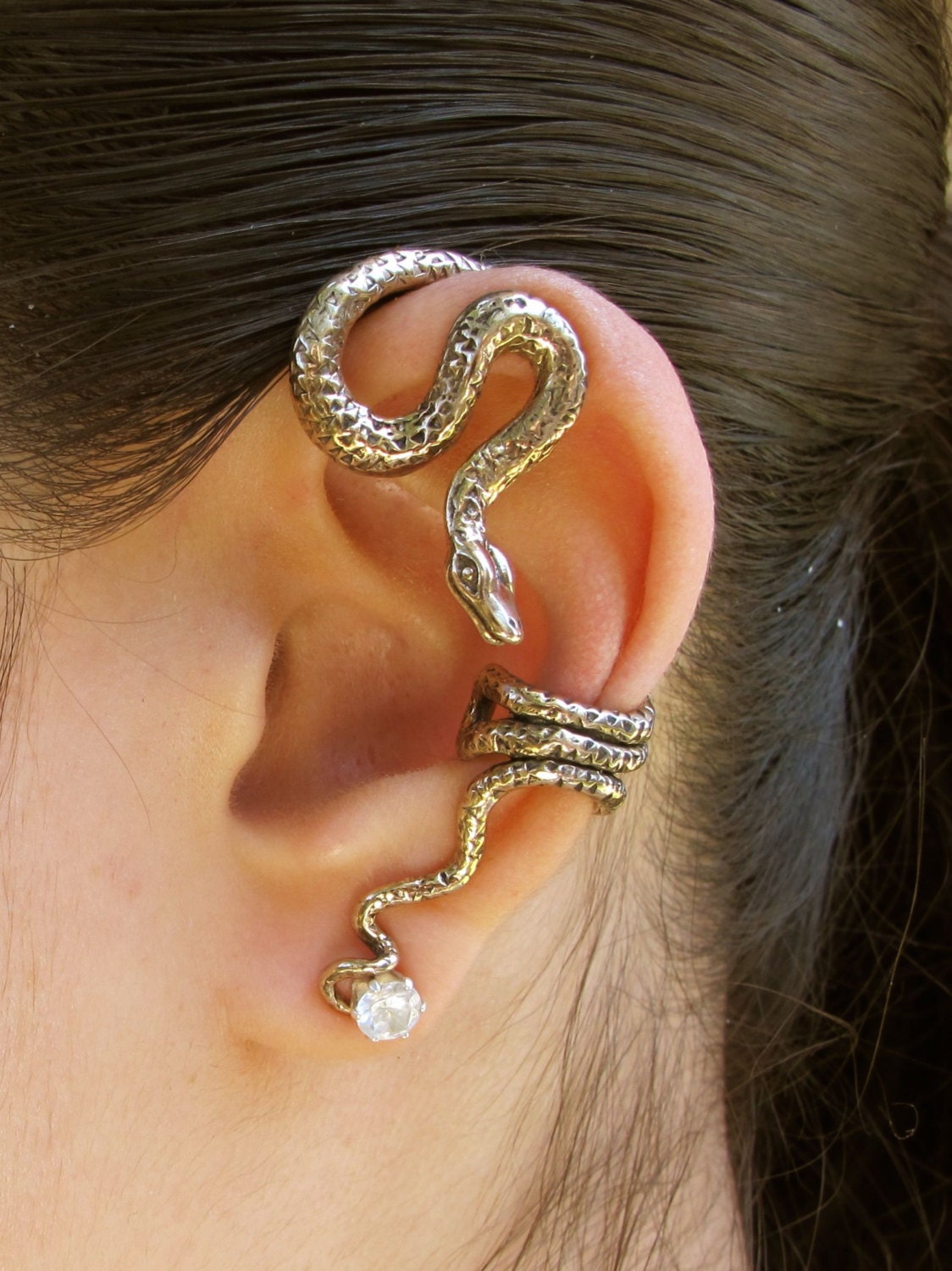 Python Snake Ear Wrap Bronze