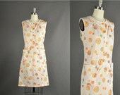 25% Off Sale 1960s Dress, 60s Dress striped floral sun dress day dress mod sleeveless
