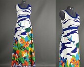 25% Off Sale 1980s Dress, 80s Hawaiian Dress