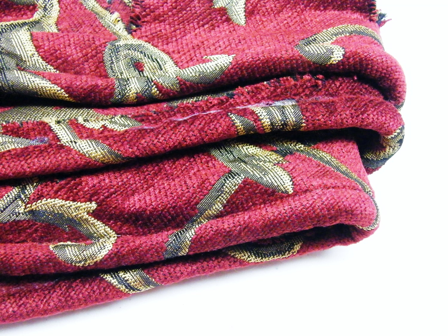 Red Velour Corded Trim (1/2 Half Inch by 3 yards)