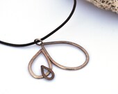 Sterling Silver Necklace, Rain Drop Necklace, Copper and Silver Jewelry, Silver Jewelry