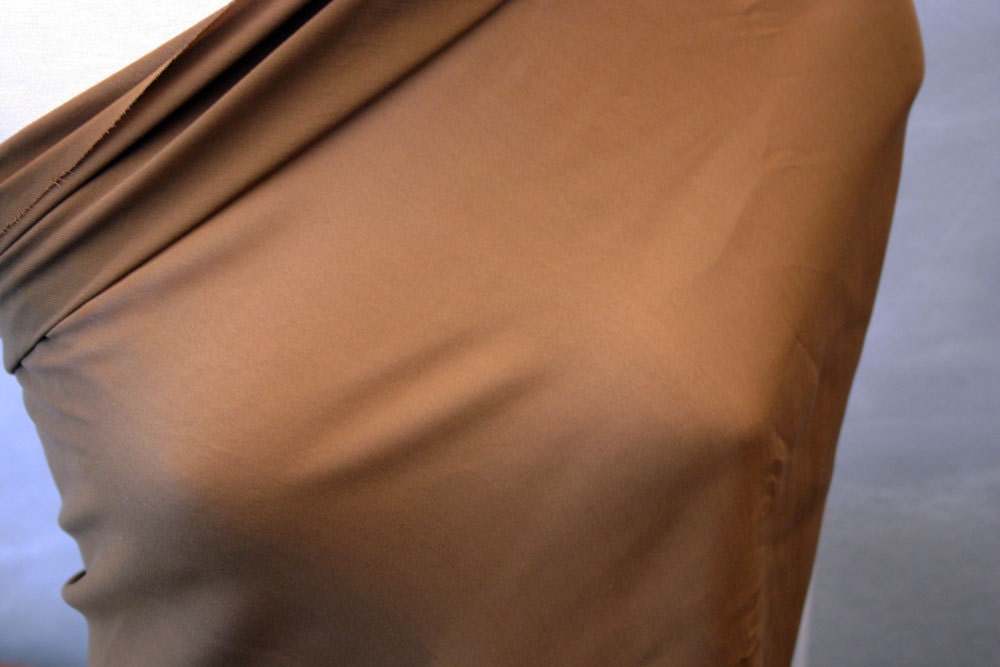 K23 Earth Brown Custom Dyed 100% Silk Chiffon Fabric 54-in By the Yard