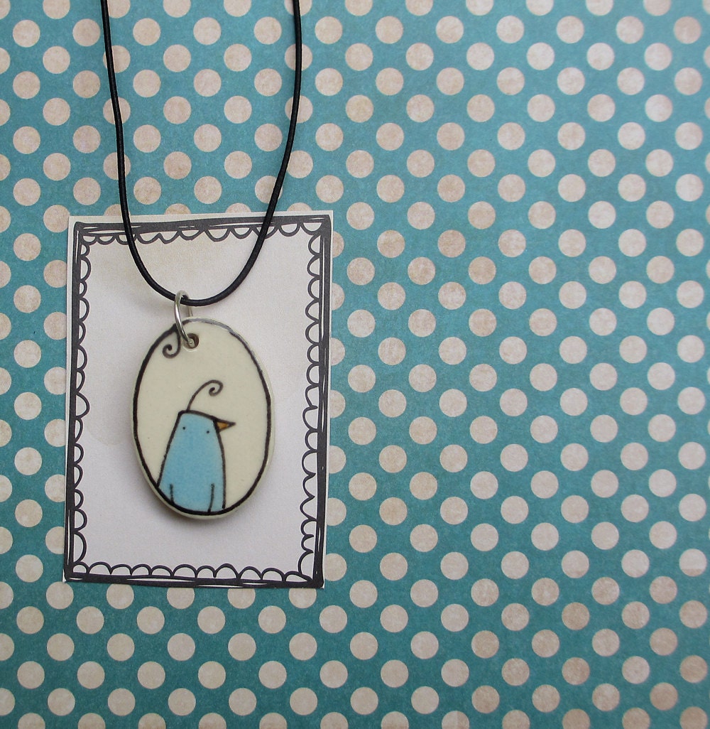 Bird jewelry, mom necklace, blue bird necklace pendant, spring garden jewelry gift for her, small Mother's day gift