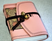 Pink Leather Journal with Bells