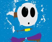 Shy Guy Paint Poster - Choose Any Color
