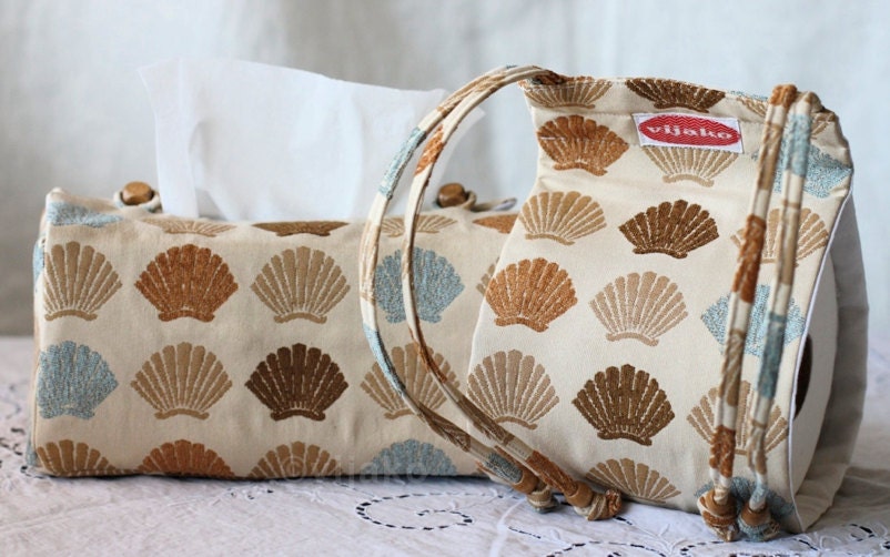 Toilet Paper Holder and Tissue Cover Combo Set