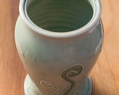 Celery Green Swirl Vase by Bunny Safari