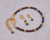 Points Tracker Calorie Calculator Counting Beadwork Bracelet Purple