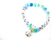 Ship Wrecked, Simple Stretch Bracelets - One of A Kind, Anchor, Nautical, Summer, Beaded Bracelet, Multi Color, Bracelet