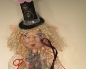 STEAMPUNK PIXIE, the original Kaerie Faerie soft sculpture doll, Ooak, made in America