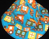 Reversible trains sunhat sizes newborn to adult with free shipping within the US