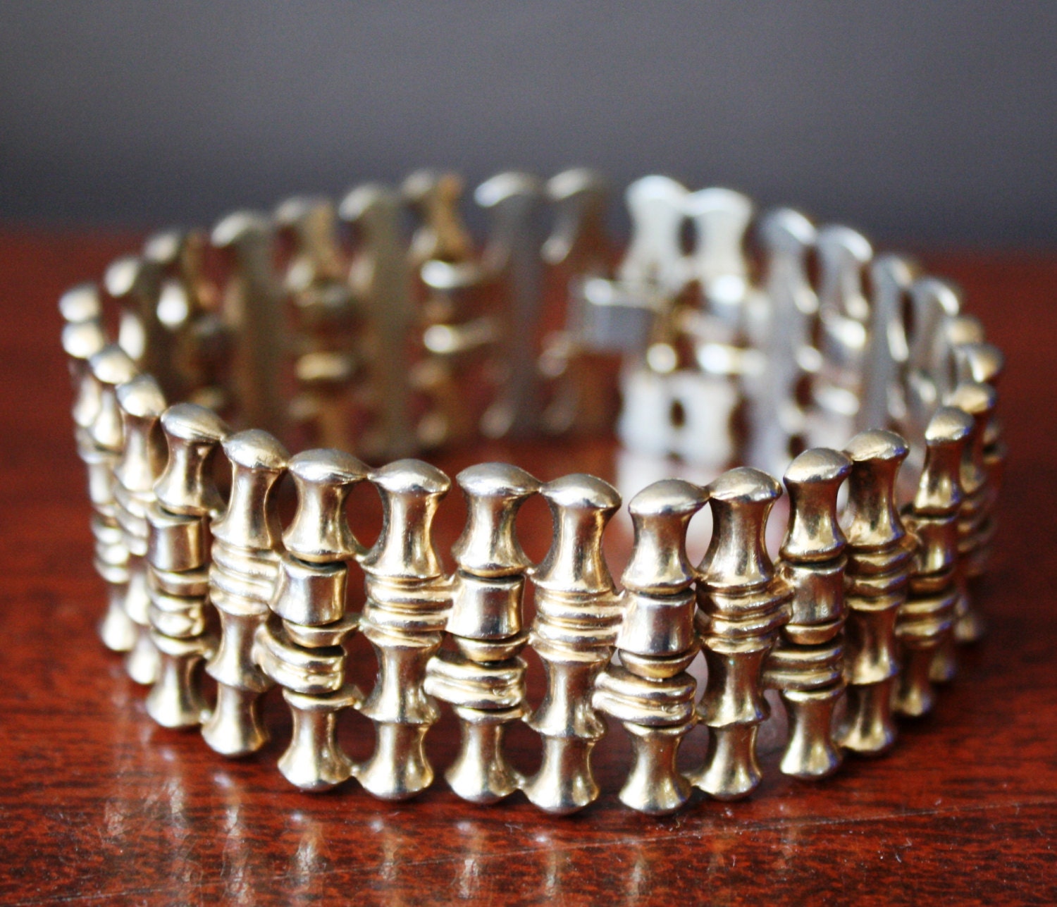 Vintage Trifari Bracelet - Patent Pending Gold Weave Design
