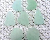 7 Gorgeous Seafoam Pendant Size Treasures (SG1220) Pastel Sea Glass