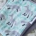 Baby burp cloth - Modern gray foxes hand dyed burp cloth