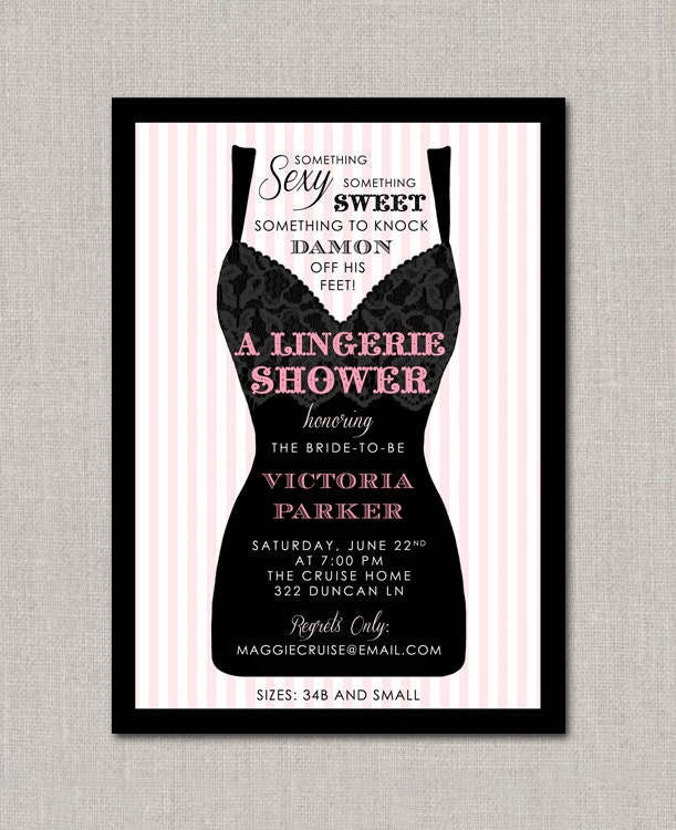 Lingerie Shower Invitation