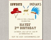Cowboys & Indians Birthday Invitation