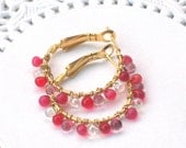 Almost Cha Cha- Beaded Hoop Earrings