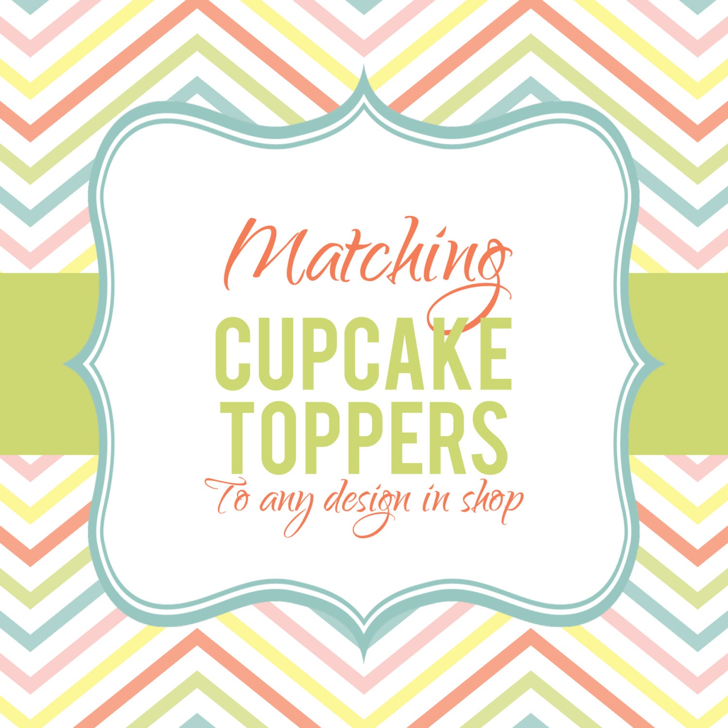 Matching Add On Cupcake Toppers